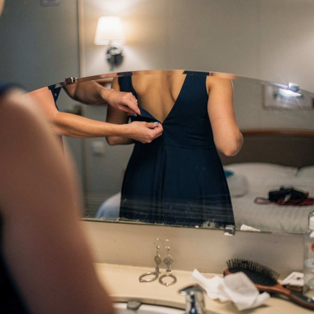 formal night getting ready cruise cabin