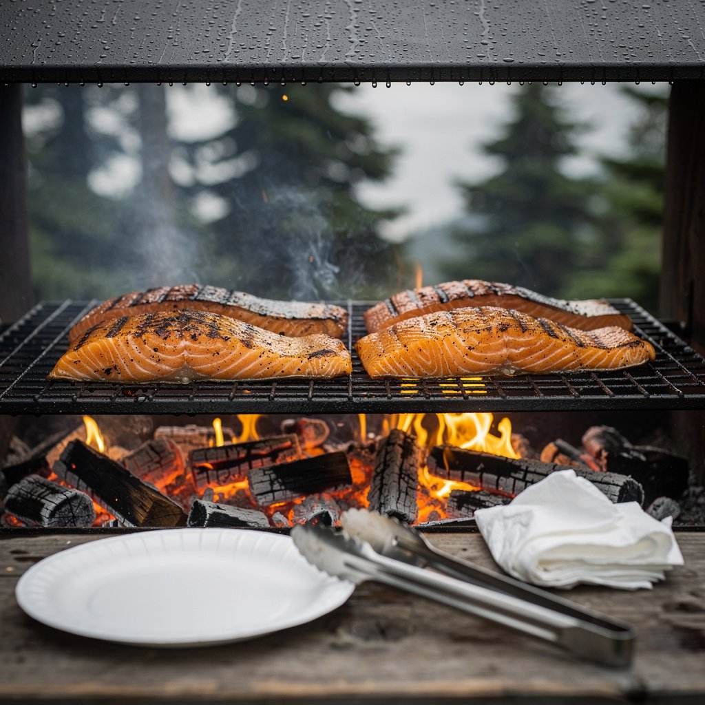 Juneau salmon bake Gold Creek