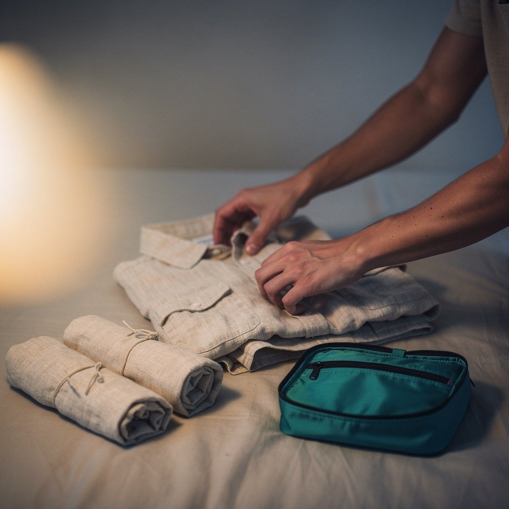 rolling clothes cruise packing method
